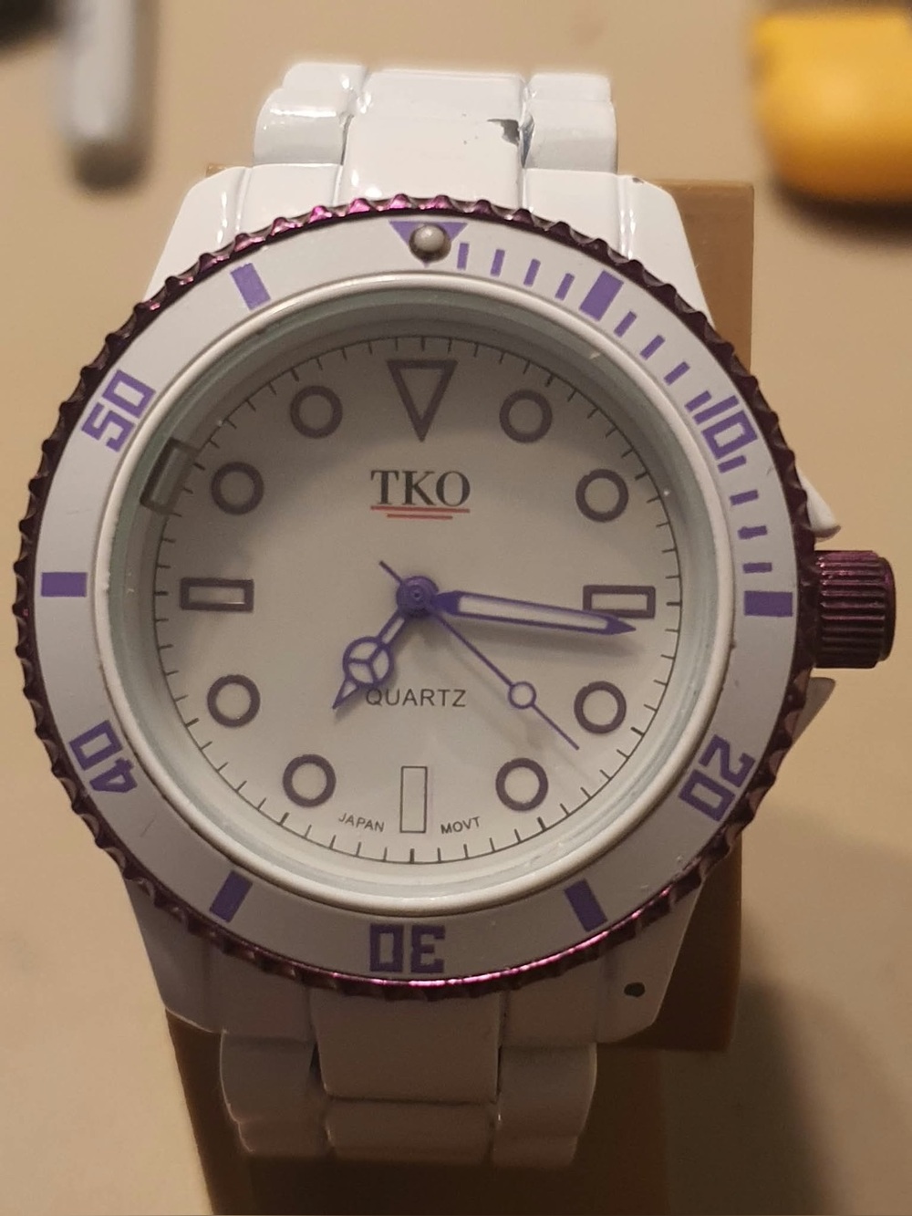 🦋10/$20🦋 TKO Orlogi Venetia White/Purple Women's Cuff Watch